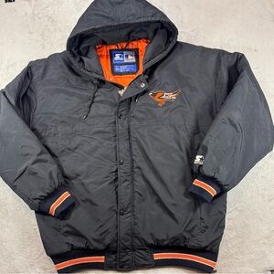 Rare 90’s MLB Tag Baltimore Orioles Starter Parka Full Zip Jacket Size Large 🔥